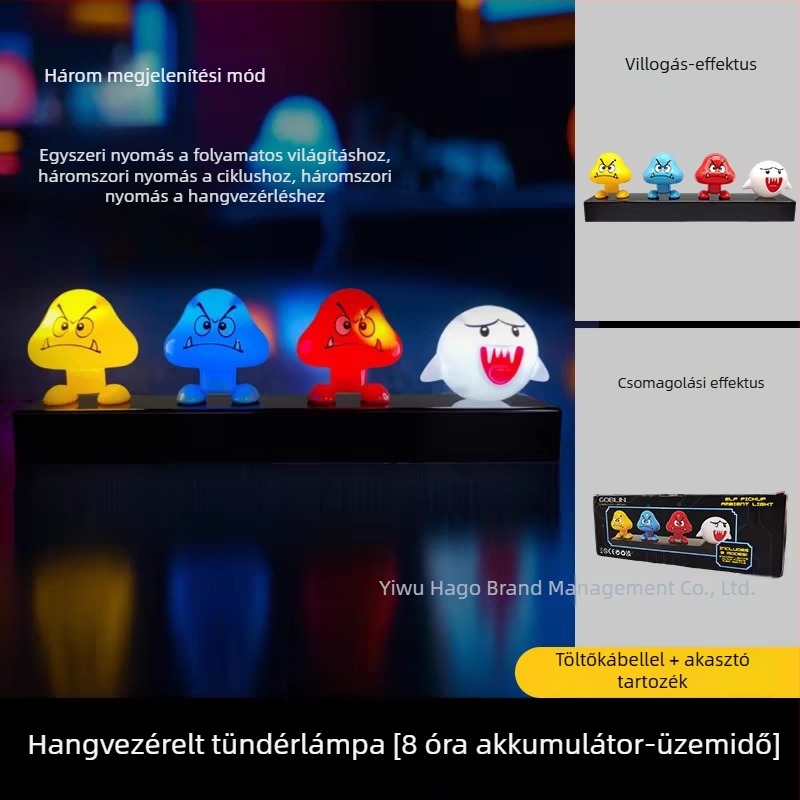 Fehérfejű sas falikar, LED-projektorral, újratölthető éjszakai fény