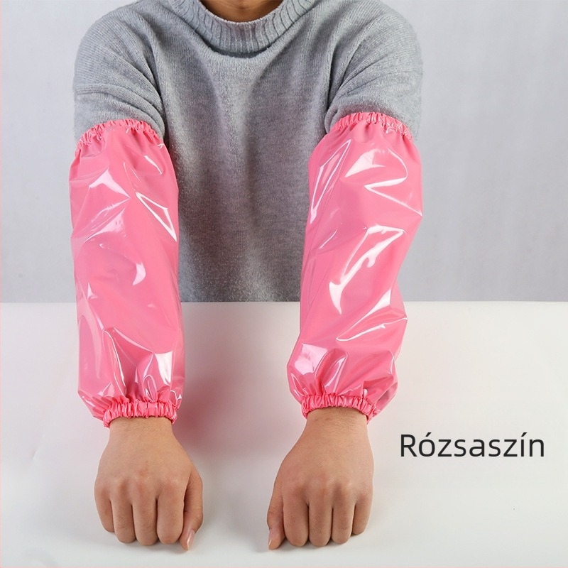 Fehér TPU vízálló karvédők felnőtteknek – munka, mosogatás, konyha, otthon, szennyeződés elleni védelem, olajálló
