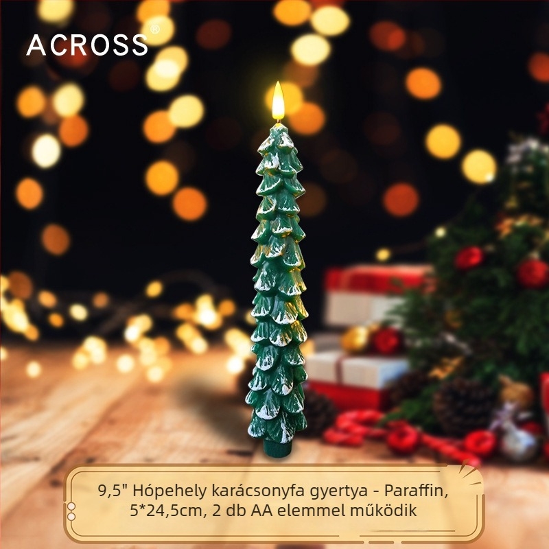 Elektronikus gyertya fenyőtoboz formájú karácsonyi dekorációhoz