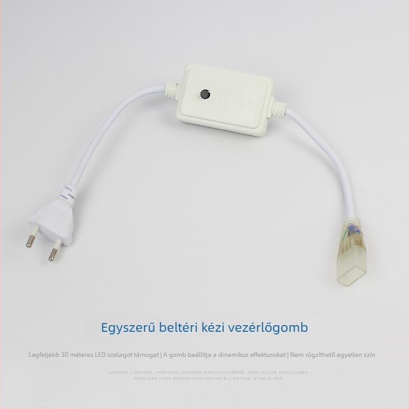 Intelligens Bluetooth-vezérlésű LED-szalag a nappali mennyezetére, neonhatás, hét színű színváltás, kültéri vízálló, 220V