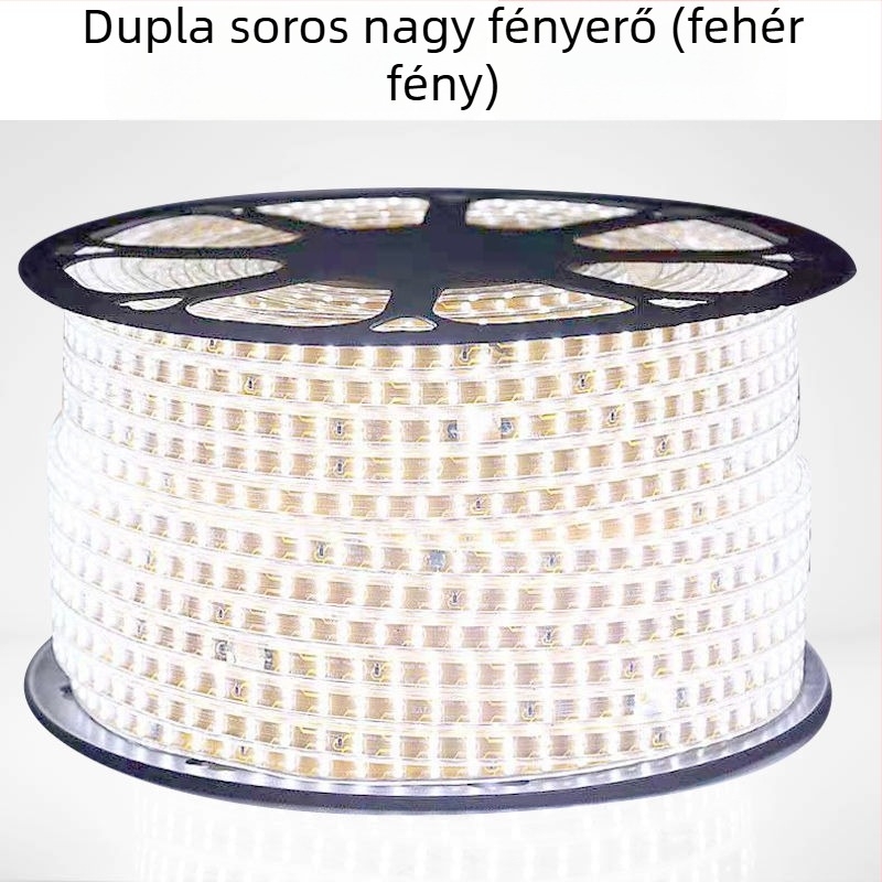 Kültéri vízálló LED-szalag – ultra‑fényes fehér fény, külső fal és alagút világítása, 220V