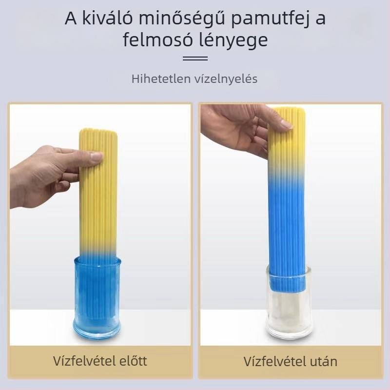 Összecsukható nedvszívó szivacsos felmosó, érintésmentes padlótisztításhoz, teleszkópos fej