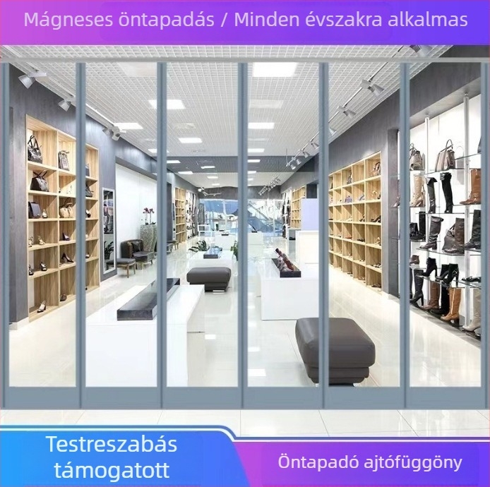 Mágneses átlátszó PVC ajtófüggöny