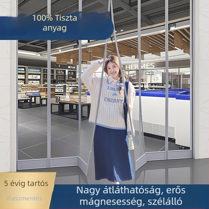 Mágneses átlátszó PVC ajtófüggöny