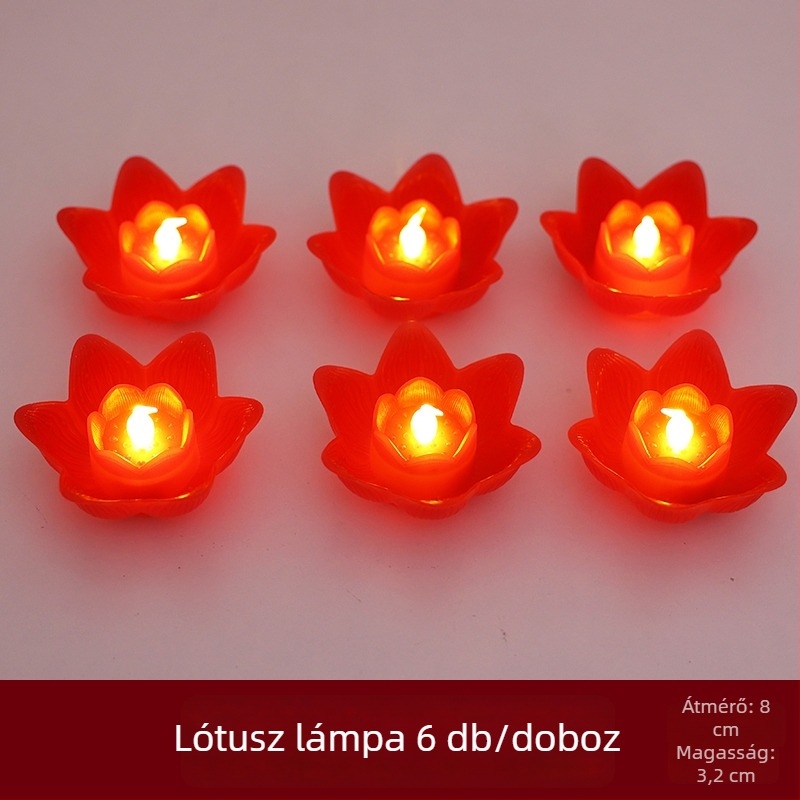 Újévi piros LED elektronikus gyertya, romantikus dekorációs fény a Lámpásfesztiválhoz az első holdhónap 15. napján