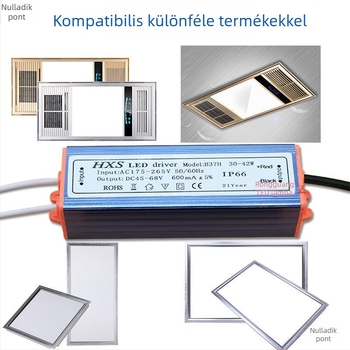 Beépített mennyezeti LED-ballaszt és LED-driver lapos paneles lámpákhoz, tápegység állandó árammal és egyenirányító transzformátor, 10W–16W