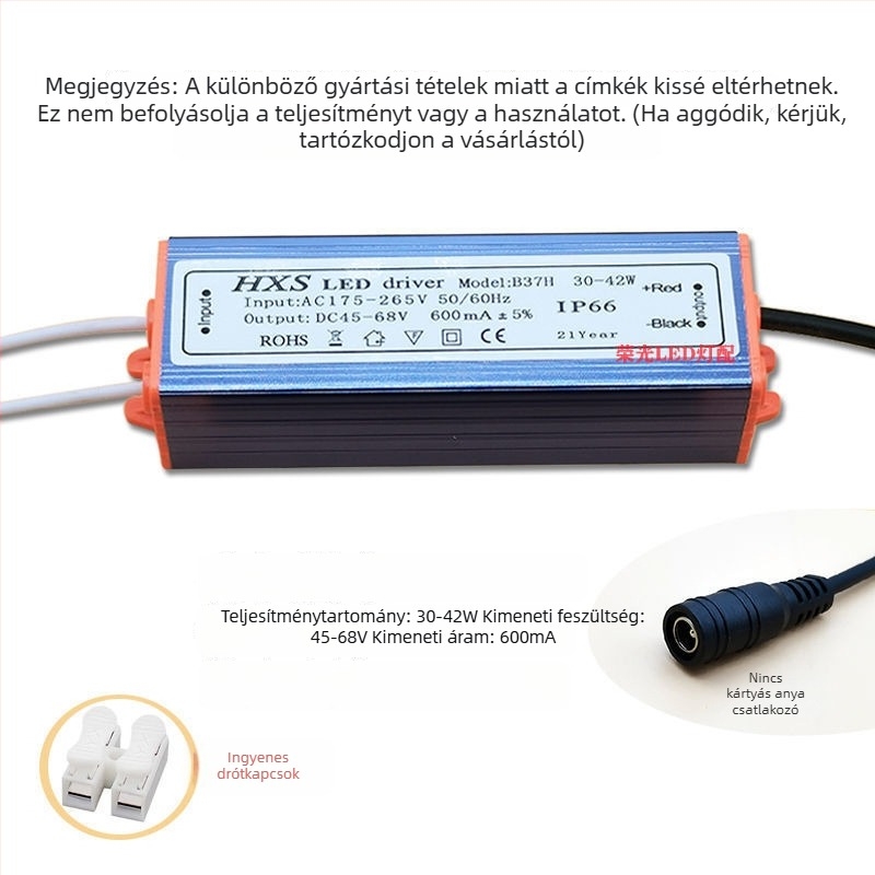 Beépített mennyezeti LED-ballaszt és LED-driver lapos paneles lámpákhoz, tápegység állandó árammal és egyenirányító transzformátor, 10W–16W