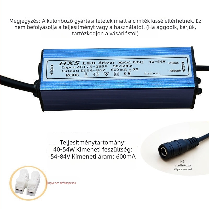 Beépített mennyezeti LED-ballaszt és LED-driver lapos paneles lámpákhoz, tápegység állandó árammal és egyenirányító transzformátor, 10W–16W