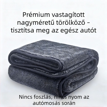 Mikroszálas autótisztító kendő, nedvszívó, vastagabb, szöszmentes, autó- és padló tisztítására