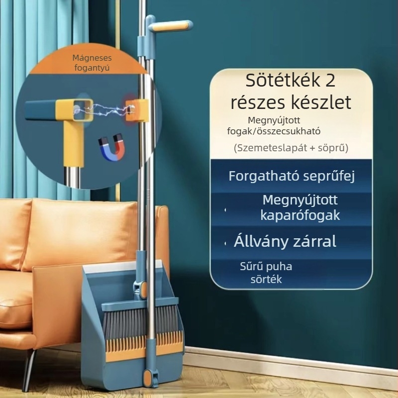 Háromrészes mop, seprű és porlapát készlet