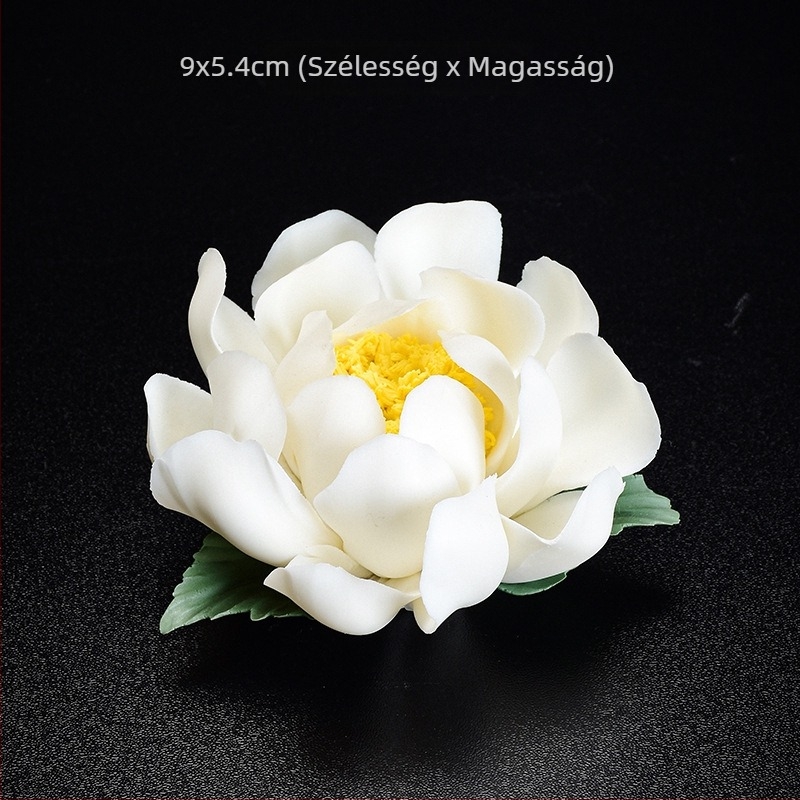Zen porcelán füstölő tartó lótusz- és peónia virágokkal, kézzel készített kerámia dekoráció teás asztalhoz, otthon vagy az irodában