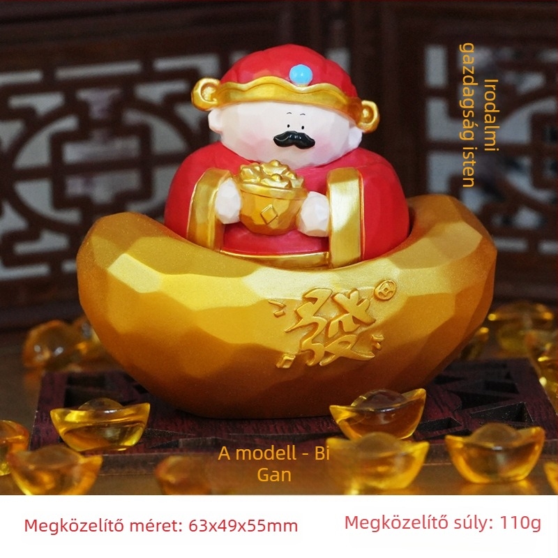 Gyantából készült jóllétet és gazdagságot hozó asztali dísz, bejárati dekoráció, templom ihletésű kulturális alkotás