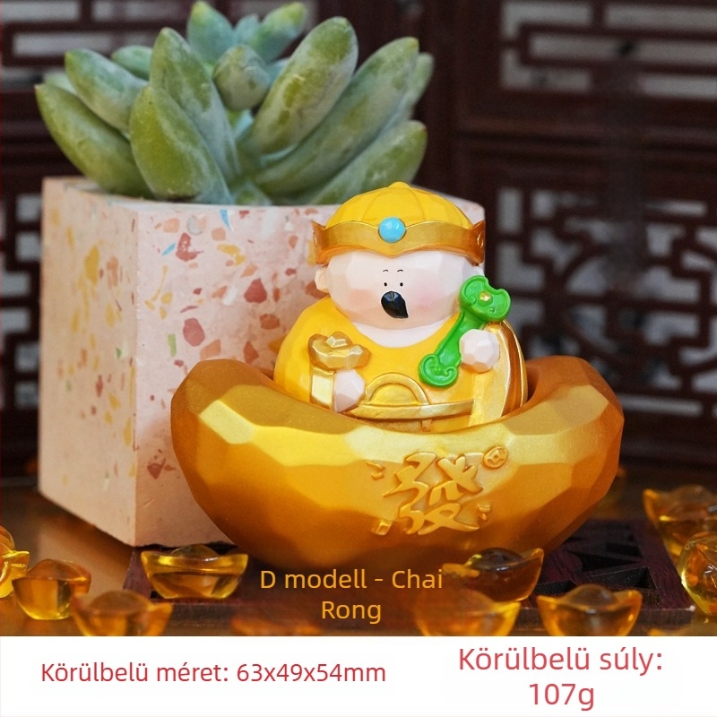Gyantából készült jóllétet és gazdagságot hozó asztali dísz, bejárati dekoráció, templom ihletésű kulturális alkotás
