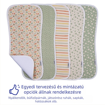 Ultra puha babaöblítő kendő – büf kendő és vállkendő, szivárgásmentes, 100% pamut, újszülötteknek.