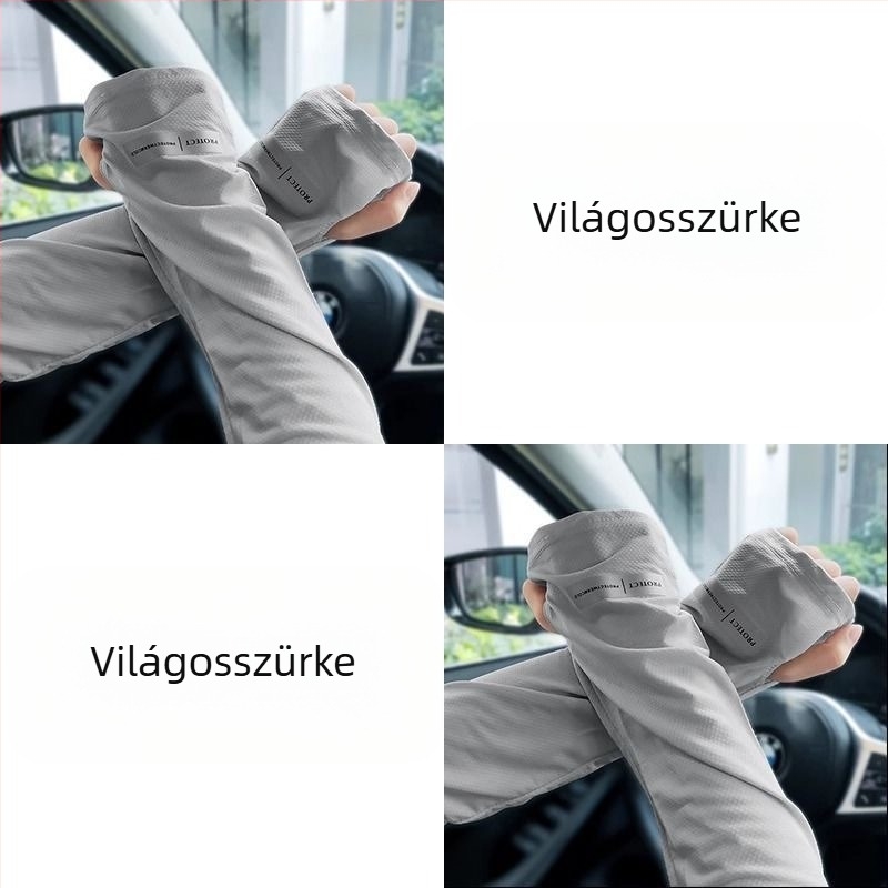 Nyári Ice Silk UV-védő karvédő, könnyű, laza szabású, uniszex, Plus Size, vezetéshez