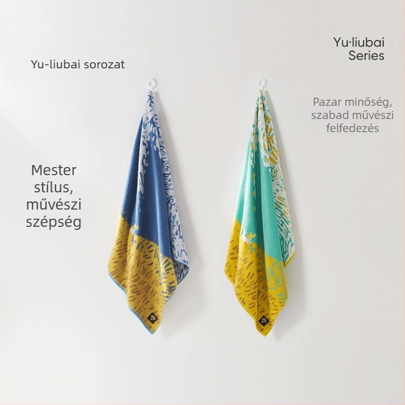 Jieyu Master törölköző – művészi hangulat, hosszú szálú pamut, antibakteriális A-osztály, luxus ajándékkészlet