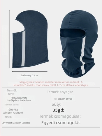 Uniszex nyakvédő motorozáshoz, gyorsan száradó anyag, UV-védelem és reflexcsík