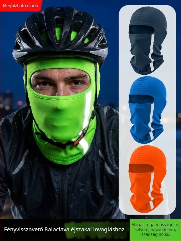 Uniszex nyakvédő motorozáshoz, gyorsan száradó anyag, UV-védelem és reflexcsík