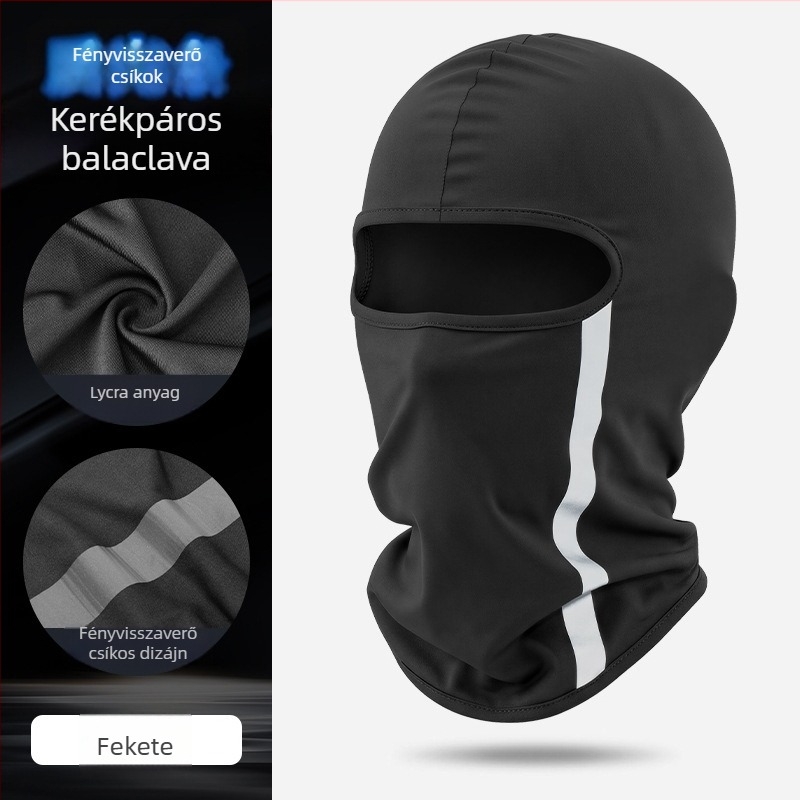 Uniszex nyakvédő motorozáshoz, gyorsan száradó anyag, UV-védelem és reflexcsík