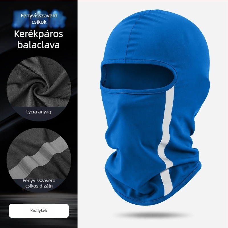 Uniszex nyakvédő motorozáshoz, gyorsan száradó anyag, UV-védelem és reflexcsík