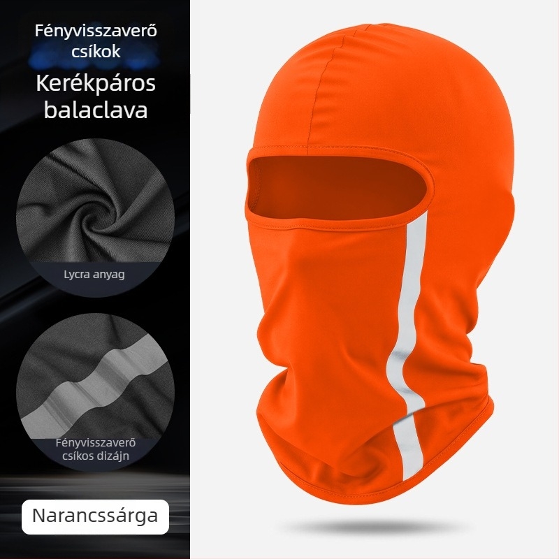 Uniszex nyakvédő motorozáshoz, gyorsan száradó anyag, UV-védelem és reflexcsík
