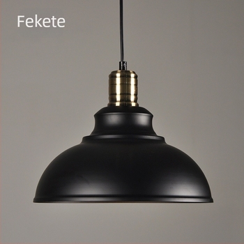 Retro kovácsoltvas lámpa fazékfedél mintával, egyfejű, étkezőhöz, loft stílusban