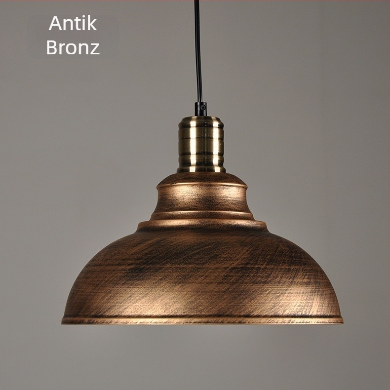 Retro kovácsoltvas lámpa fazékfedél mintával, egyfejű, étkezőhöz, loft stílusban