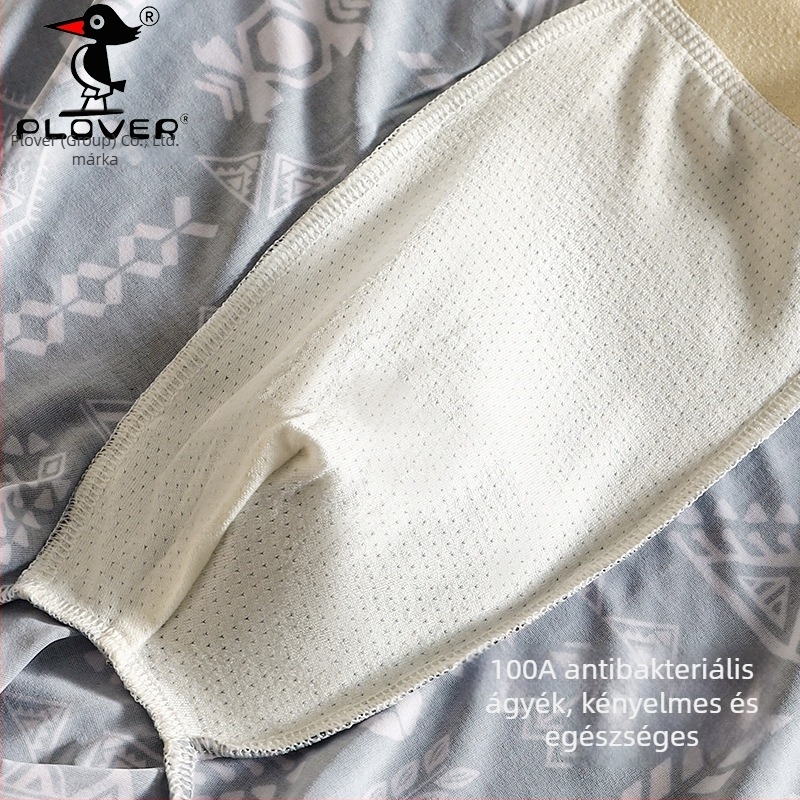 Férfi Ice Silk mintás boxeralsó, lélegző nyári alsónemű