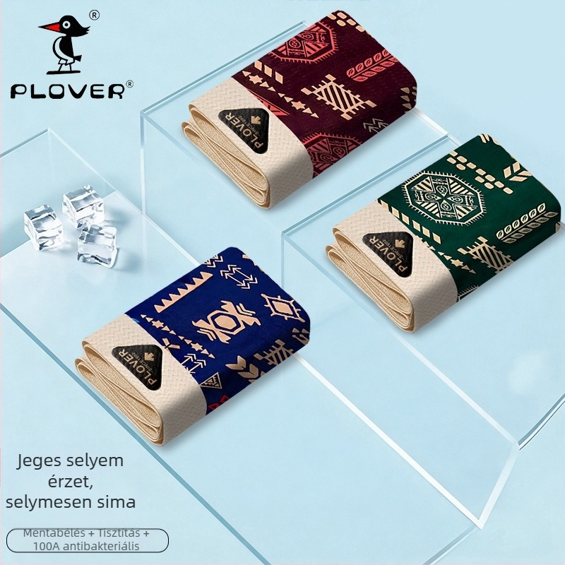 Férfi Ice Silk mintás boxeralsó, lélegző nyári alsónemű