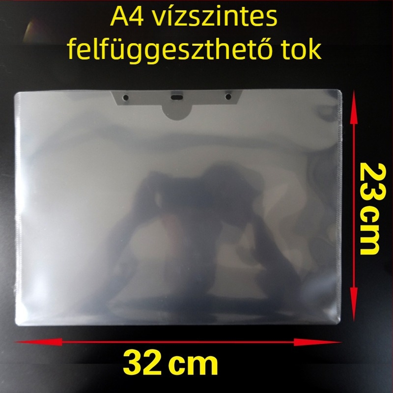 Üzleti engedély védőtaska, falra szerelhető, átlátszó kemény műanyag, A3 méretű