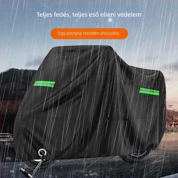 Motorkerékpár-takaró fényvisszaverő csíkkal, kültéri vízálló és UV-védelmet nyújtó, porálló, motorkerékpárokhoz és elektromos járművekhez