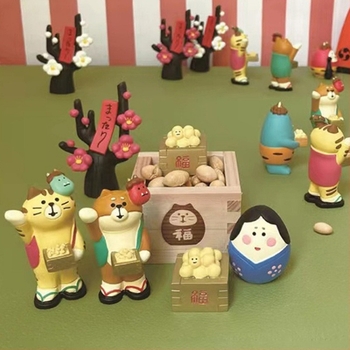 Japán-stílusú Zakka gyanta macska-szellem figurája, Valentin-napi ajándék, fotórekvizit, kis díszfigura