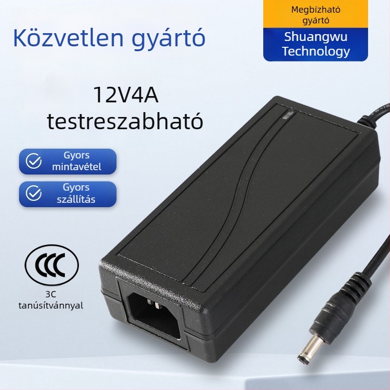 12V 2A univerzális falra szerelhető tápegység LED-szalagokhoz és digitális megfigyelő eszközökhöz (3C tanúsított)