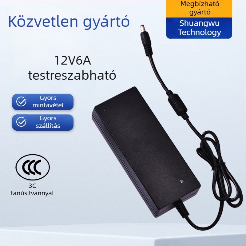 12V 2A univerzális falra szerelhető tápegység LED-szalagokhoz és digitális megfigyelő eszközökhöz (3C tanúsított)