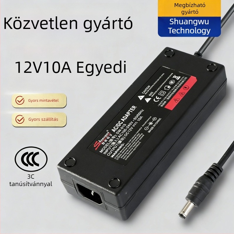 12V 2A univerzális falra szerelhető tápegység LED-szalagokhoz és digitális megfigyelő eszközökhöz (3C tanúsított)