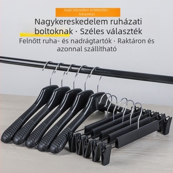 Széles vállú ruhafogas nadrágklipszekkel, csúszásmentes és nyom nélkül