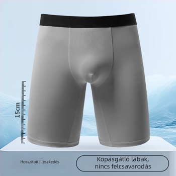 Férfi Ice Silk gyorsan száradó, lélegző boxerbriefek, hosszított fazon, anti-dörzsölés az ágyék környékén