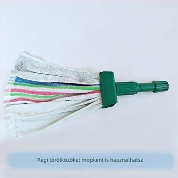 Tigris csipeszes mopfej – cserélhető fej wax mophoz, színes kódolású, rostos nedvszívó