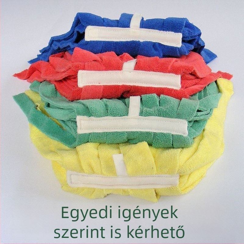 Tigris csipeszes mopfej – cserélhető fej wax mophoz, színes kódolású, rostos nedvszívó