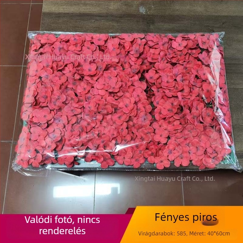 Mesterséges hortenzia – falra szánt virágkompozíció esküvői és otthoni dekorációhoz