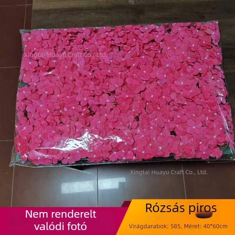 Mesterséges hortenzia – falra szánt virágkompozíció esküvői és otthoni dekorációhoz