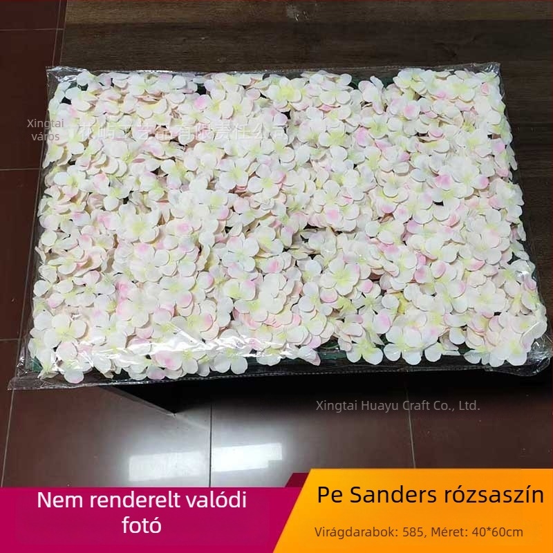 Mesterséges hortenzia – falra szánt virágkompozíció esküvői és otthoni dekorációhoz
