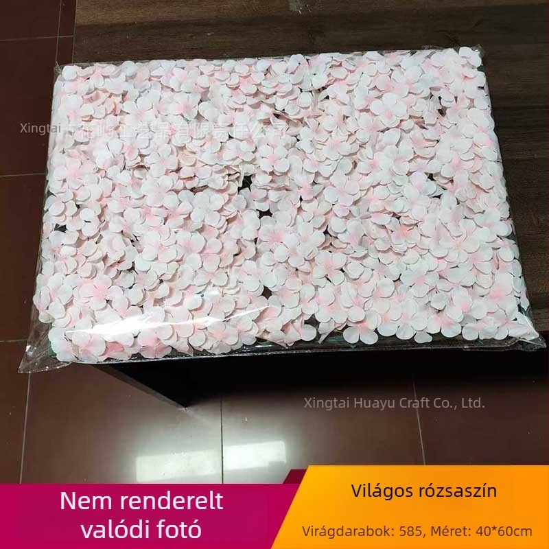 Mesterséges hortenzia – falra szánt virágkompozíció esküvői és otthoni dekorációhoz