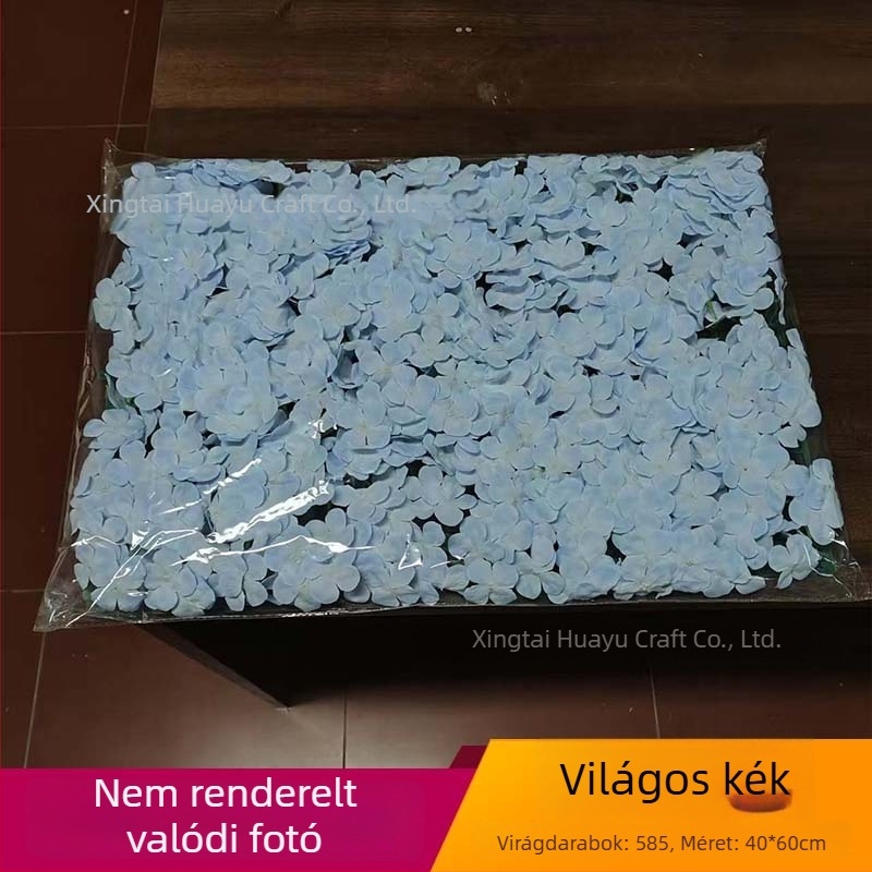 Mesterséges hortenzia – falra szánt virágkompozíció esküvői és otthoni dekorációhoz