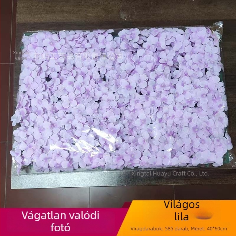 Mesterséges hortenzia – falra szánt virágkompozíció esküvői és otthoni dekorációhoz