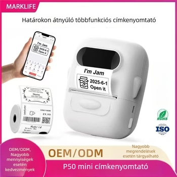 Marklife P50 Hordozható Bluetooth hőnyomtató árcímkékhez