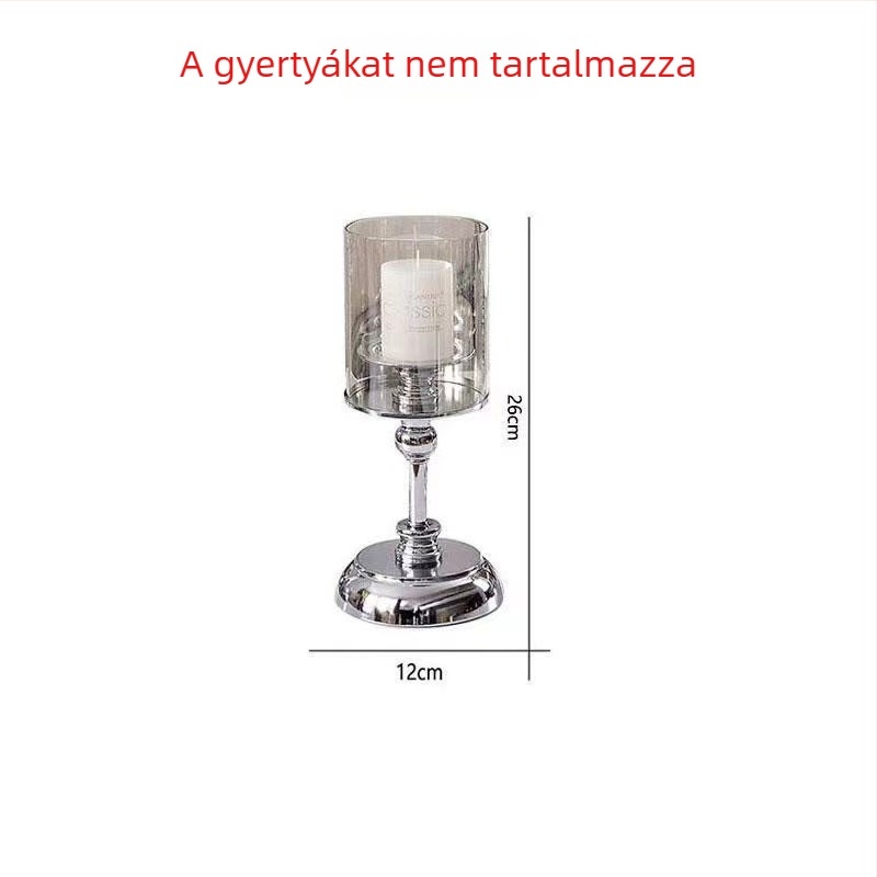Európai stílusú fém gyertyatartó asztalra – otthoni dekoráció a nappaliba, szállodába és esküvőre