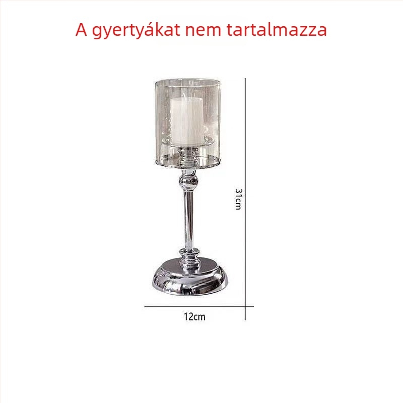 Európai stílusú fém gyertyatartó asztalra – otthoni dekoráció a nappaliba, szállodába és esküvőre