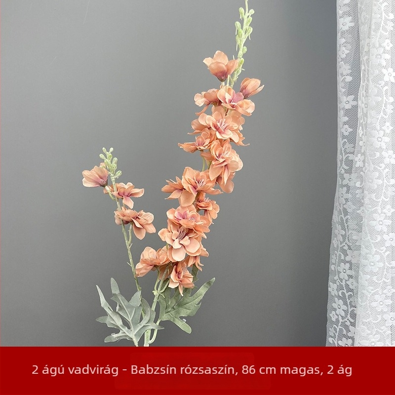 Kétágú szatén virágok: jácint és dekoratív fű, esküvői terem dekorációhoz, lila