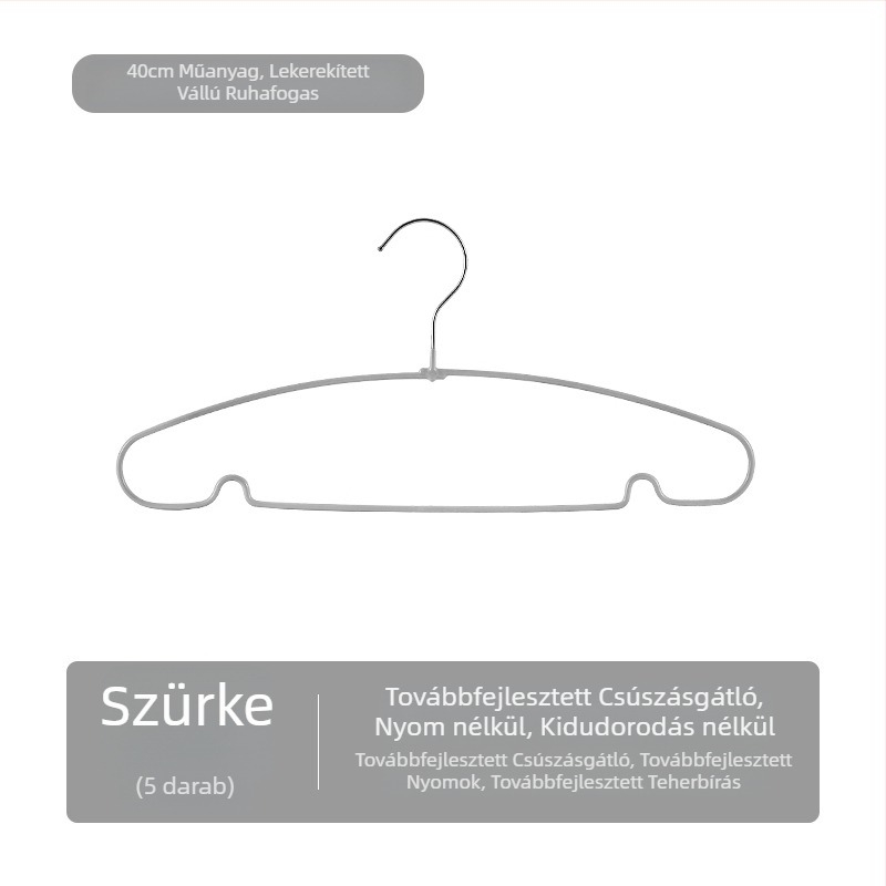 Rozsdamentes acél ruhakasztó, varrat nélküli, csúszásmentes, otthoni használatra